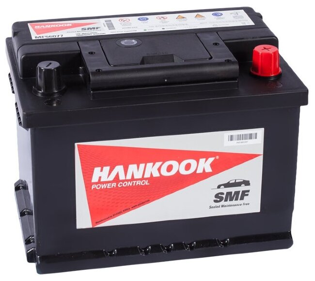 Аккумулятор 6СТ-60.0 56077 SMF (Hankook) низкий