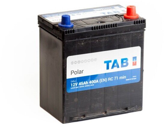 Аккумулятор 6СТ-45.0 Polar S45J (TAB) Asia тонк. кл. бортик