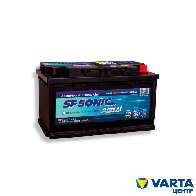 Аккумулятор 6СТ-80.0 (SF SONIC AGM) (DIN80LAGML4)