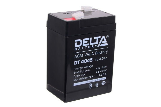 Аккумулятор. 4V-4,5Ah DT 4045 (Delta) Аккумулятор. 4V-4,5Ah DT 4045 (Delta)