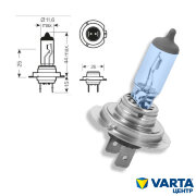 Лампа головного света AVS ATLAS 5000K H4 V12 60/55W (a78569s) (2шт.)