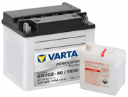 Аккумулятор. 6СТ-8.0 Powersports Freshpack GM7CZ-3D (Varta)