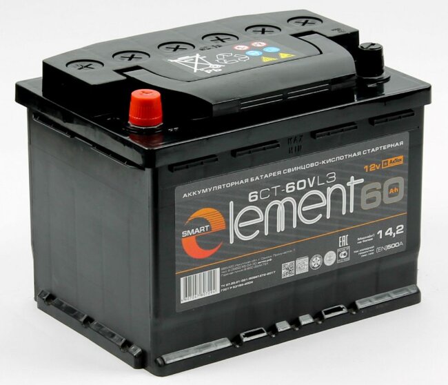 Аккумулятор 6СТ-60.1 (Smart Element)