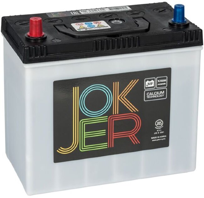 Аккумулятор 6СТ-45.1 55B24R (Joker) Asia тонк. кл.