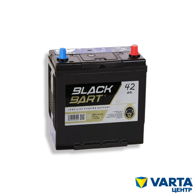 Аккумулятор 6СТ-42.0 (BLACKBART asia) B19L